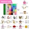 6100 Pieces Polymer Clay Beads for Bracelets Making Aesthetic Kit 24 Colors Flat Heishi Beads for Jewelry Making DIY Set with Letter Beads, Smile Face Beads and Charms for Girls Gift